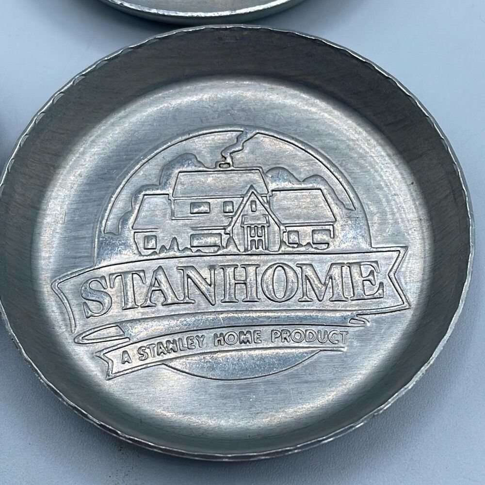 Set of 6 Stanhome aluminum coasters